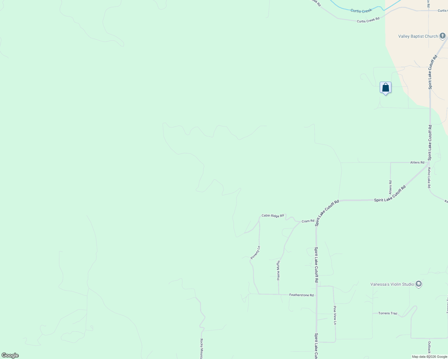 map of restaurants, bars, coffee shops, grocery stores, and more near 1131 Cabin Ridge Road in Spirit Lake