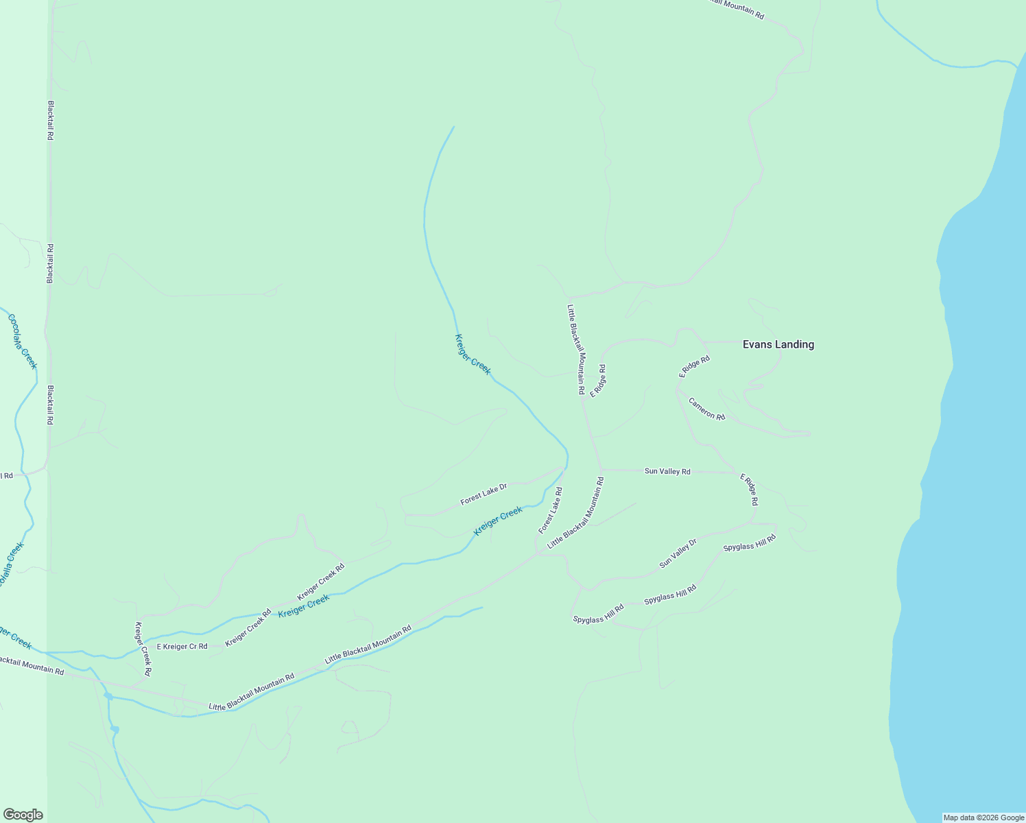 map of restaurants, bars, coffee shops, grocery stores, and more near 467 Silverado Road in Cocolalla