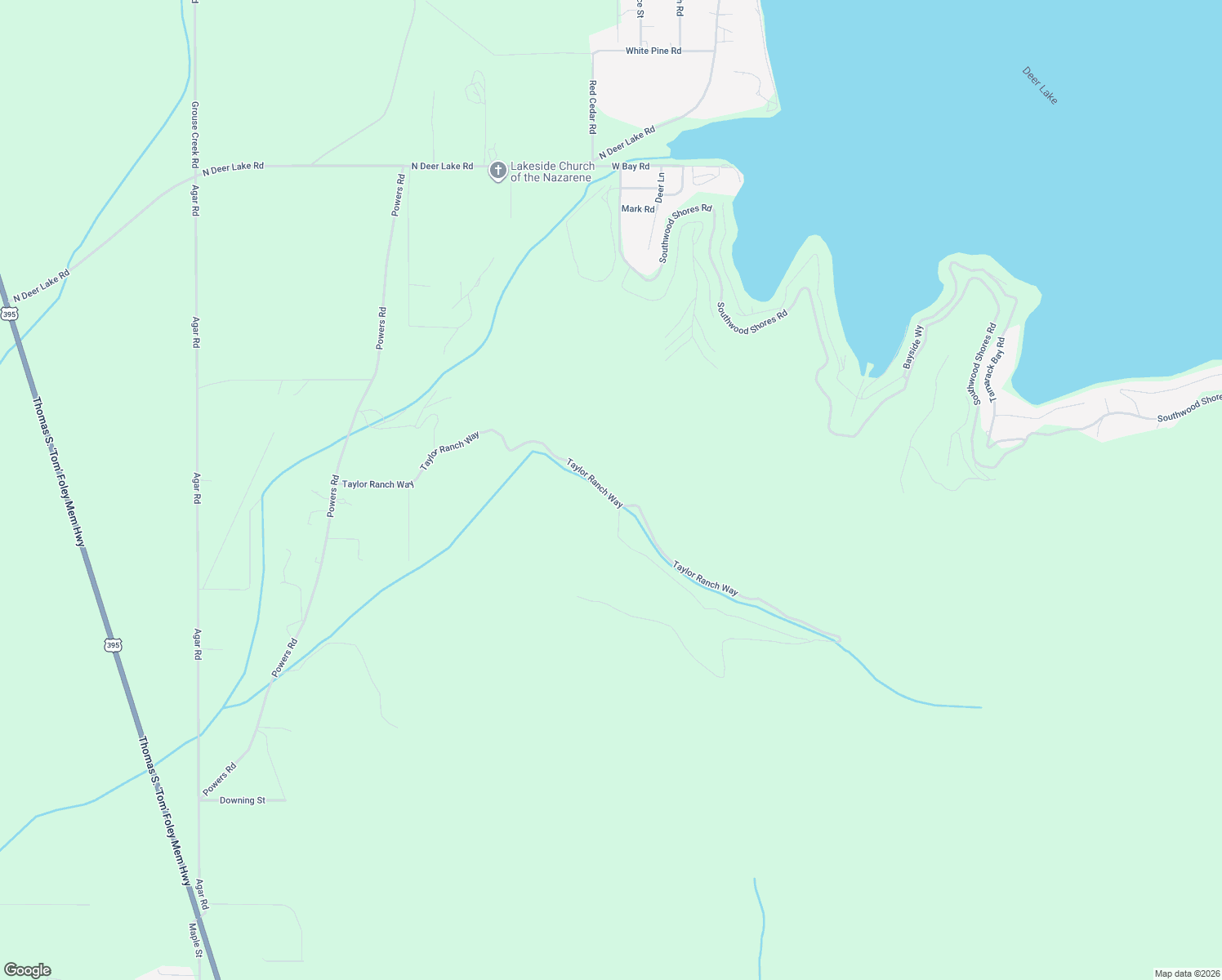 map of restaurants, bars, coffee shops, grocery stores, and more near 3979 Taylor Ranch Way in Loon Lake