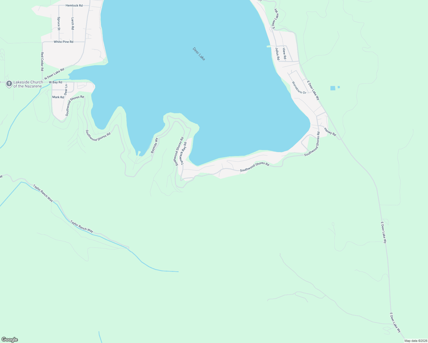 map of restaurants, bars, coffee shops, grocery stores, and more near 4085 Tamarack Culdesac in Loon Lake