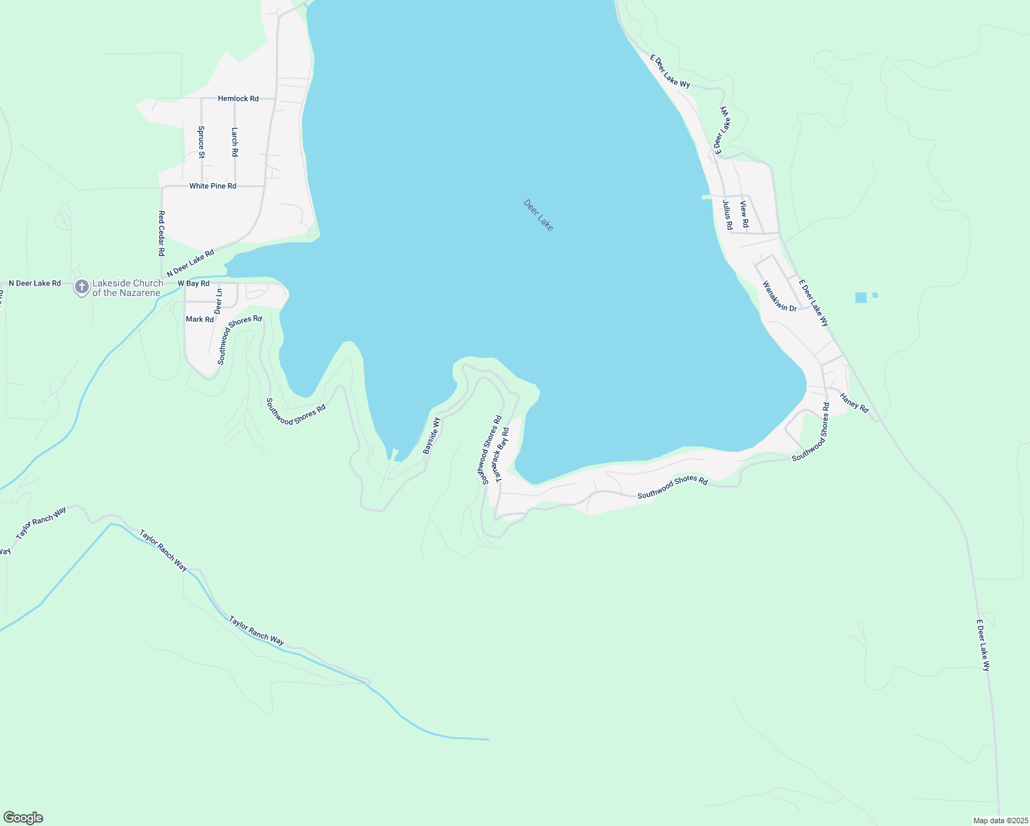 map of restaurants, bars, coffee shops, grocery stores, and more near 4069 Tamarack Bay Road in Loon Lake
