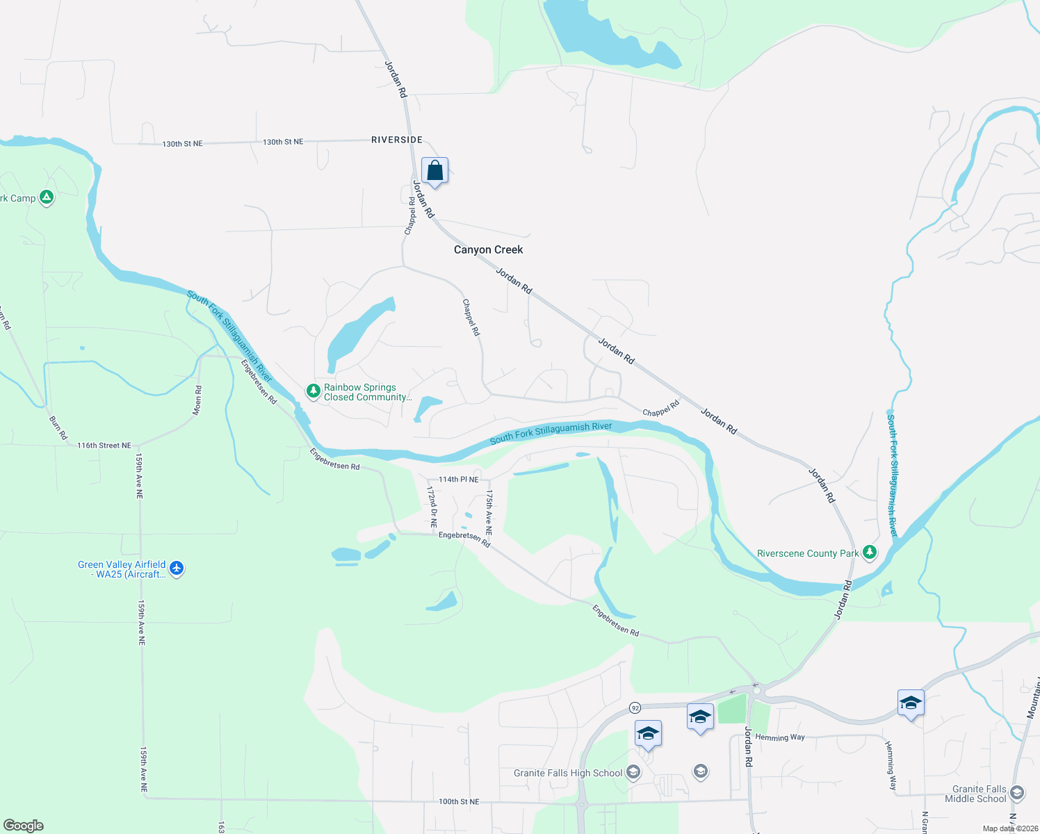 map of restaurants, bars, coffee shops, grocery stores, and more near 17619 116th Place Northeast in Arlington