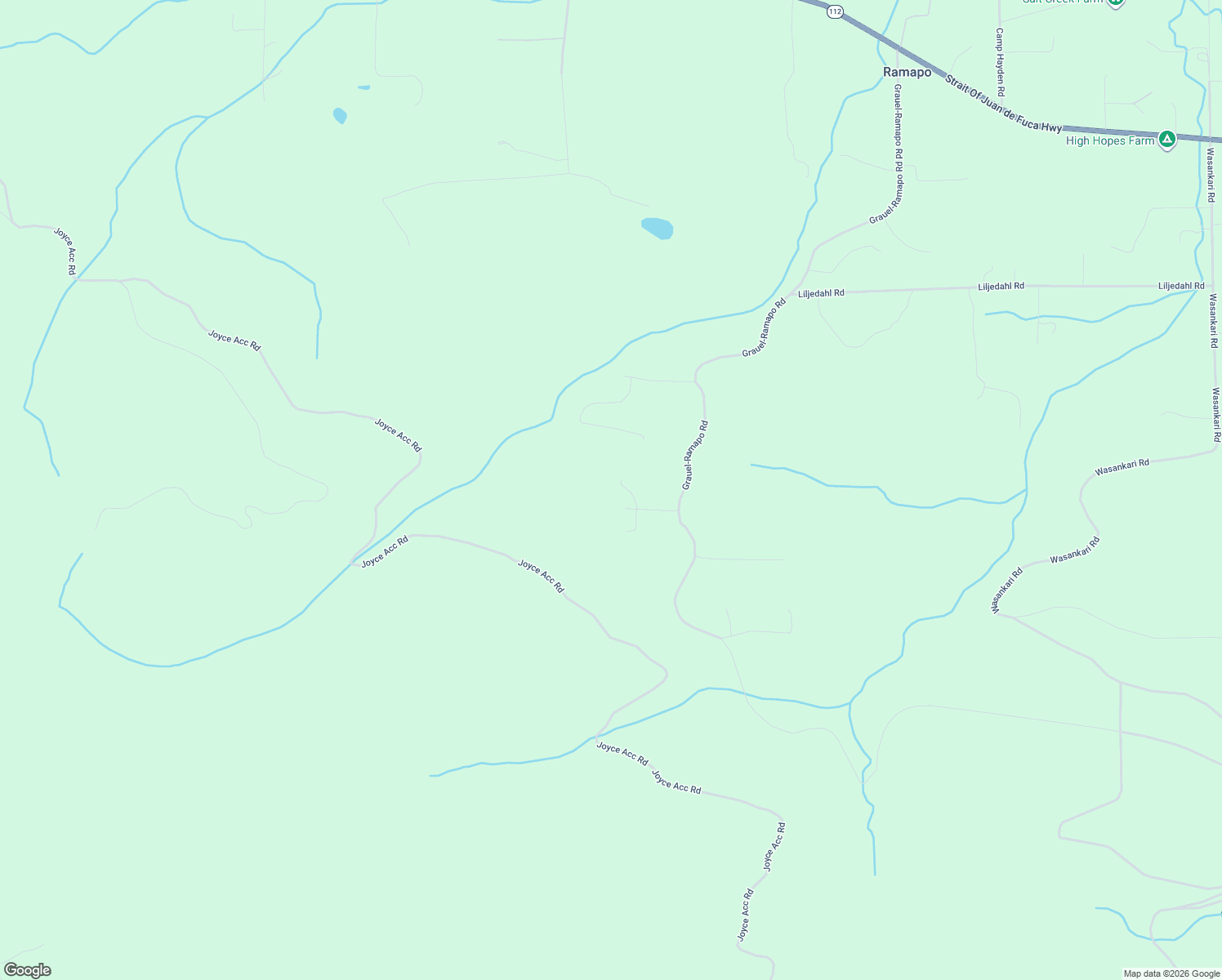 map of restaurants, bars, coffee shops, grocery stores, and more near 1422 Grauel-Ramapo Road in Port Angeles
