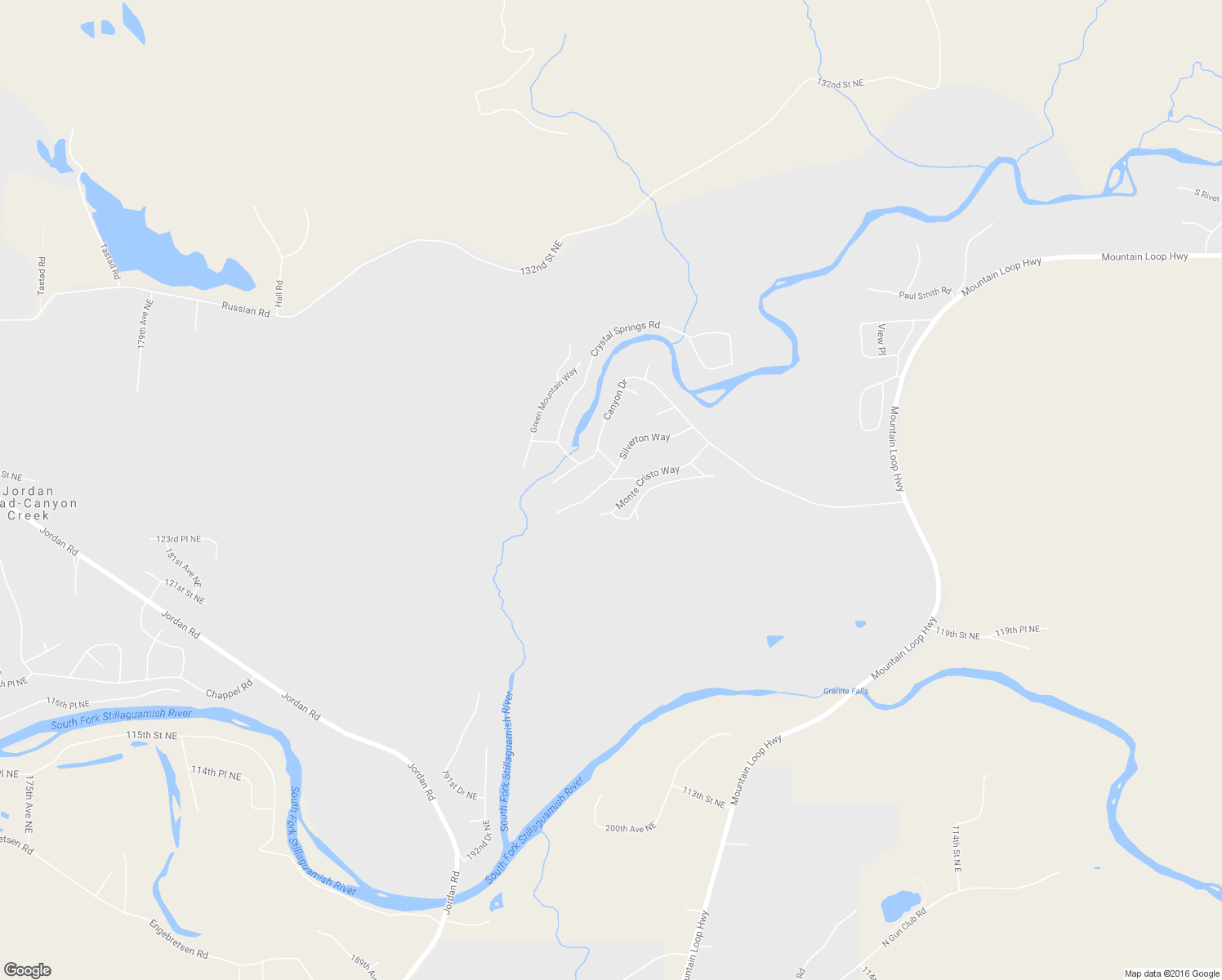 map of restaurants, bars, coffee shops, grocery stores, and more near 19727 Sauk Trail in Granite Falls