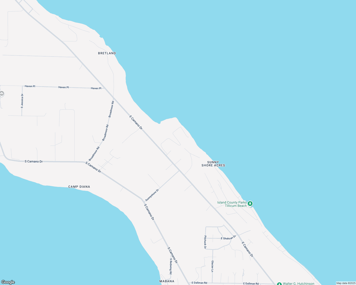 map of restaurants, bars, coffee shops, grocery stores, and more near 1262 Talagwa Lane in Camano