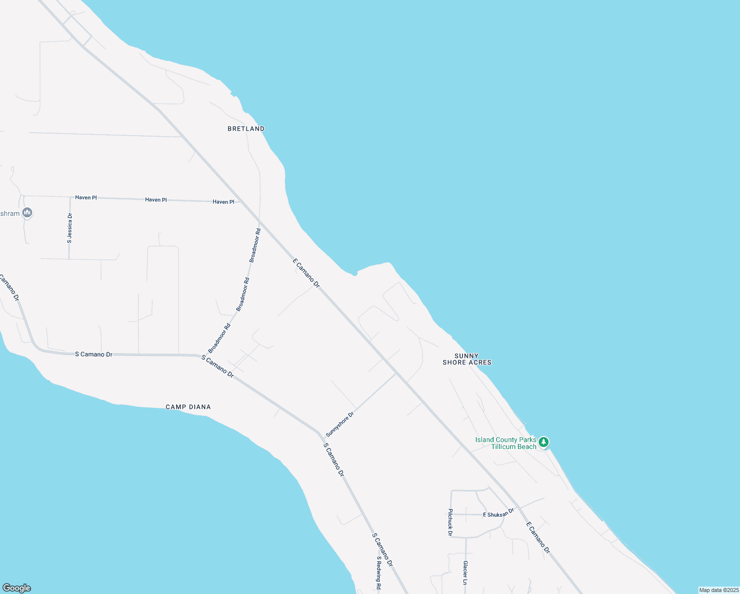 map of restaurants, bars, coffee shops, grocery stores, and more near 1285 Talagwa Lane in Camano