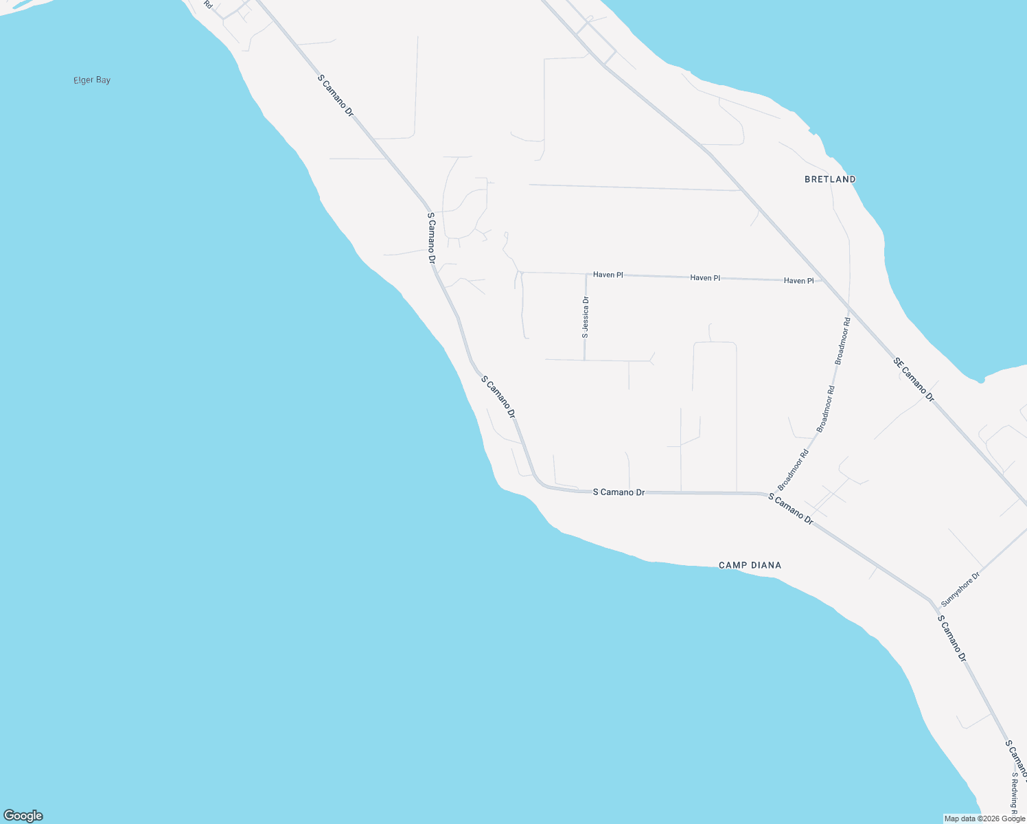 map of restaurants, bars, coffee shops, grocery stores, and more near 2714 South Camano Drive in Camano