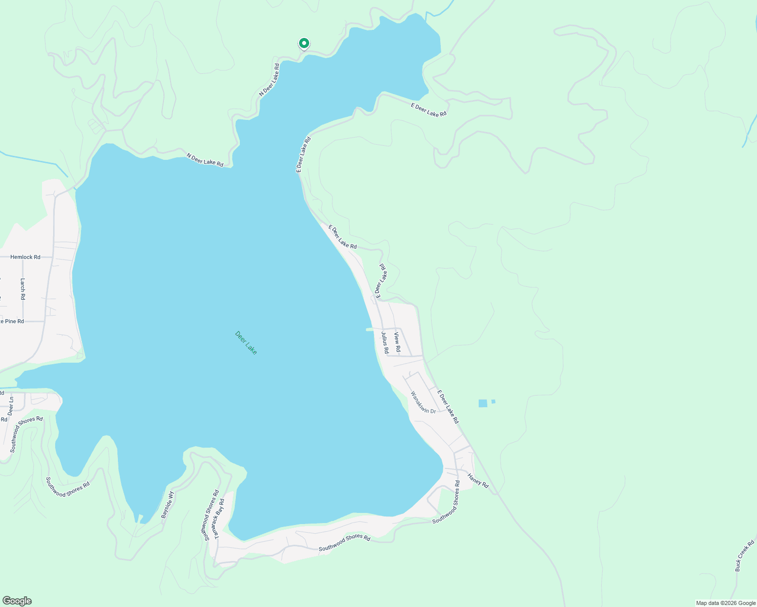 map of restaurants, bars, coffee shops, grocery stores, and more near 4626 Julius Drive in Loon Lake