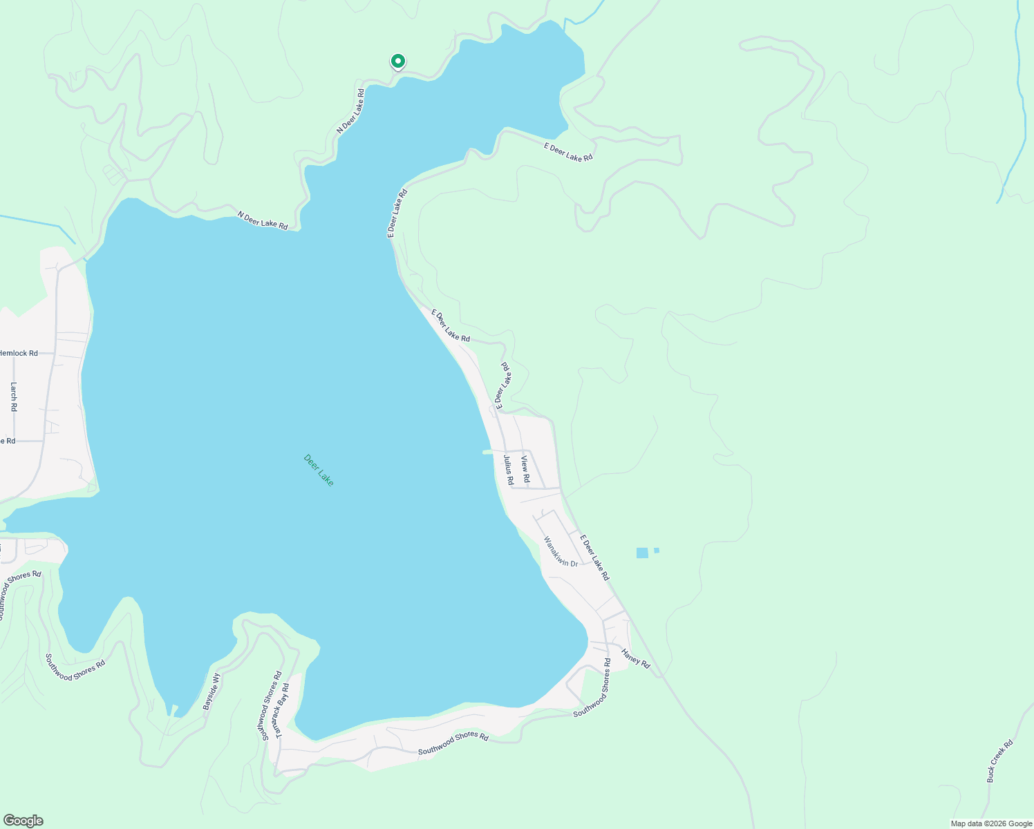 map of restaurants, bars, coffee shops, grocery stores, and more near 4626 Julius Drive in Loon Lake
