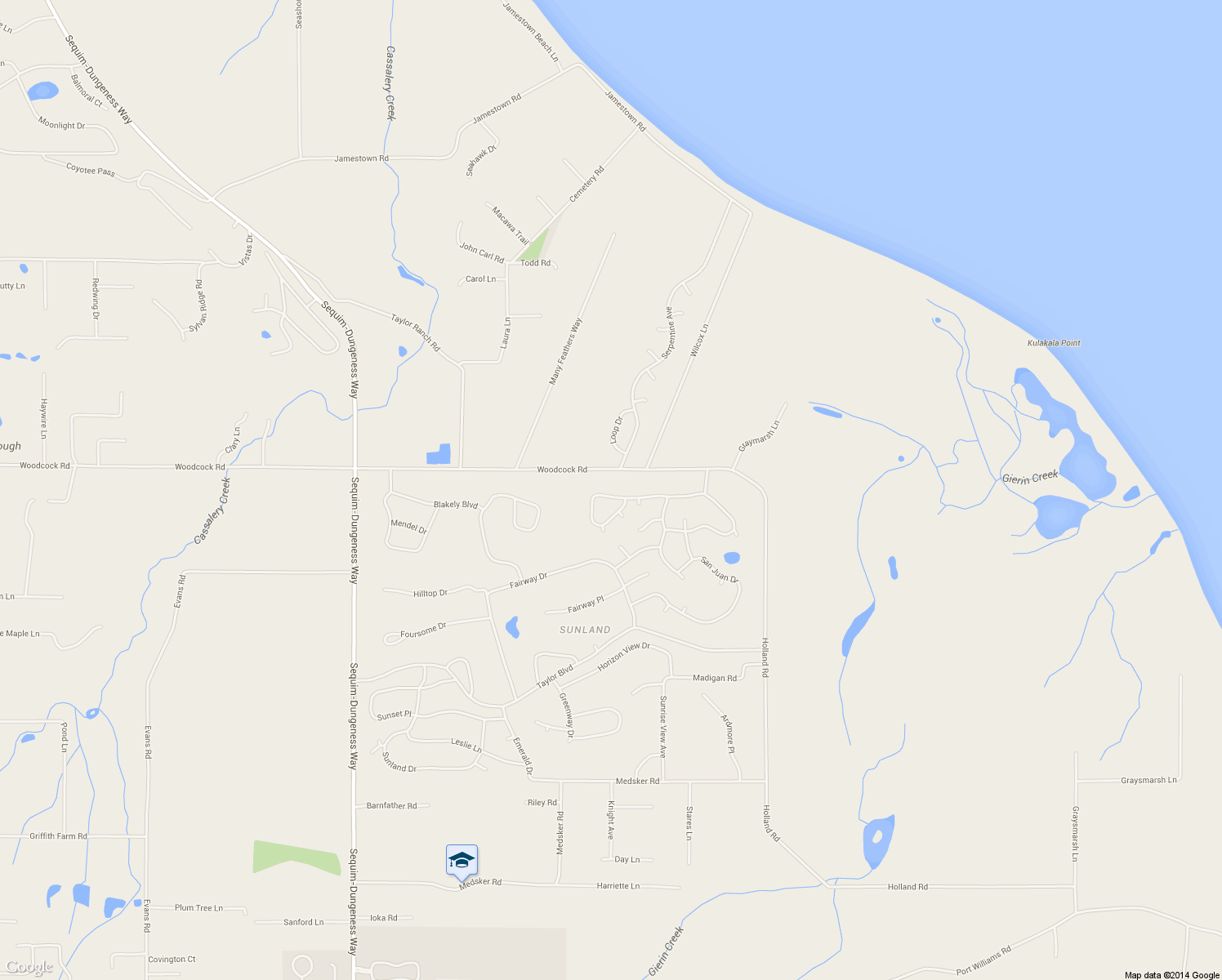 map of restaurants, bars, coffee shops, grocery stores, and more near 204 Hurricane Ridge Drive in Sequim