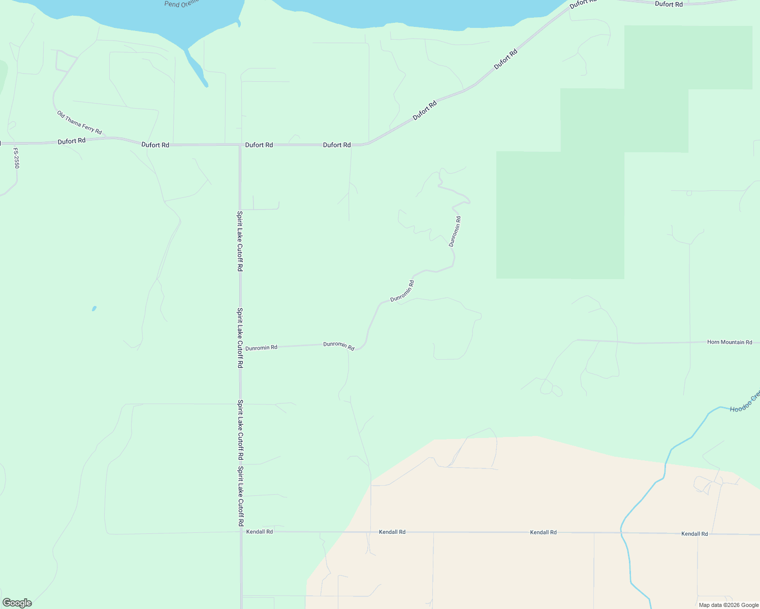 map of restaurants, bars, coffee shops, grocery stores, and more near 451 Dunromin Road in Priest River