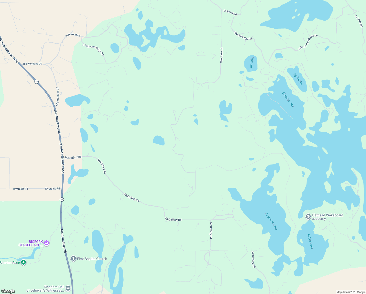 map of restaurants, bars, coffee shops, grocery stores, and more near 221 Belterra Lane in Bigfork