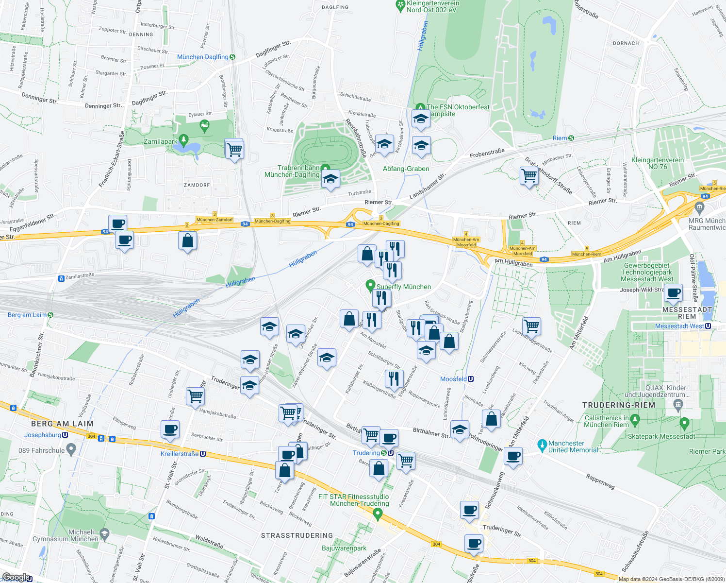 map of restaurants, bars, coffee shops, grocery stores, and more near 2 Wamslerstraße in München