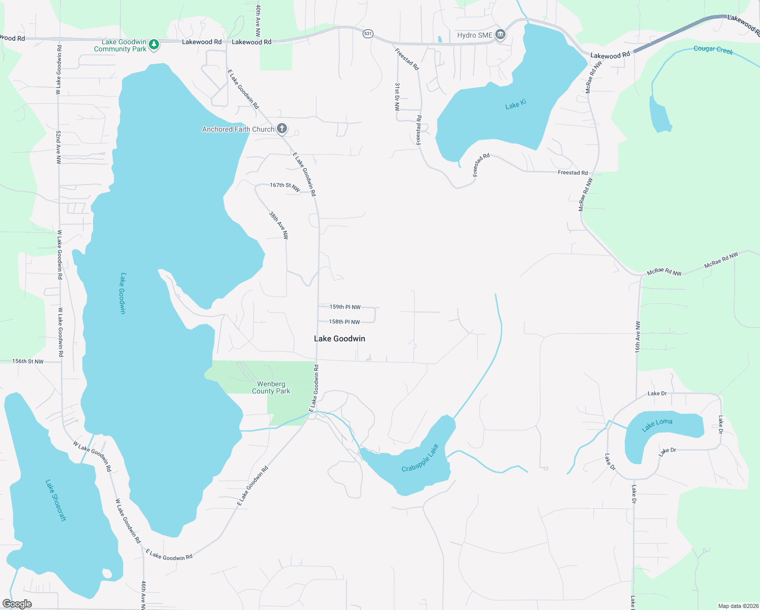 map of restaurants, bars, coffee shops, grocery stores, and more near 15919 32nd Drive Northwest in Stanwood
