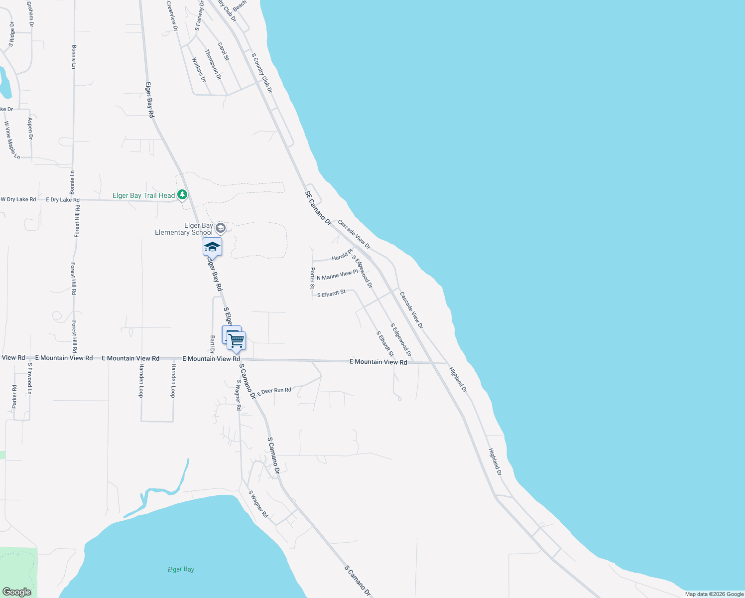 map of restaurants, bars, coffee shops, grocery stores, and more near 1894 South Edgewood Drive in Camano Island