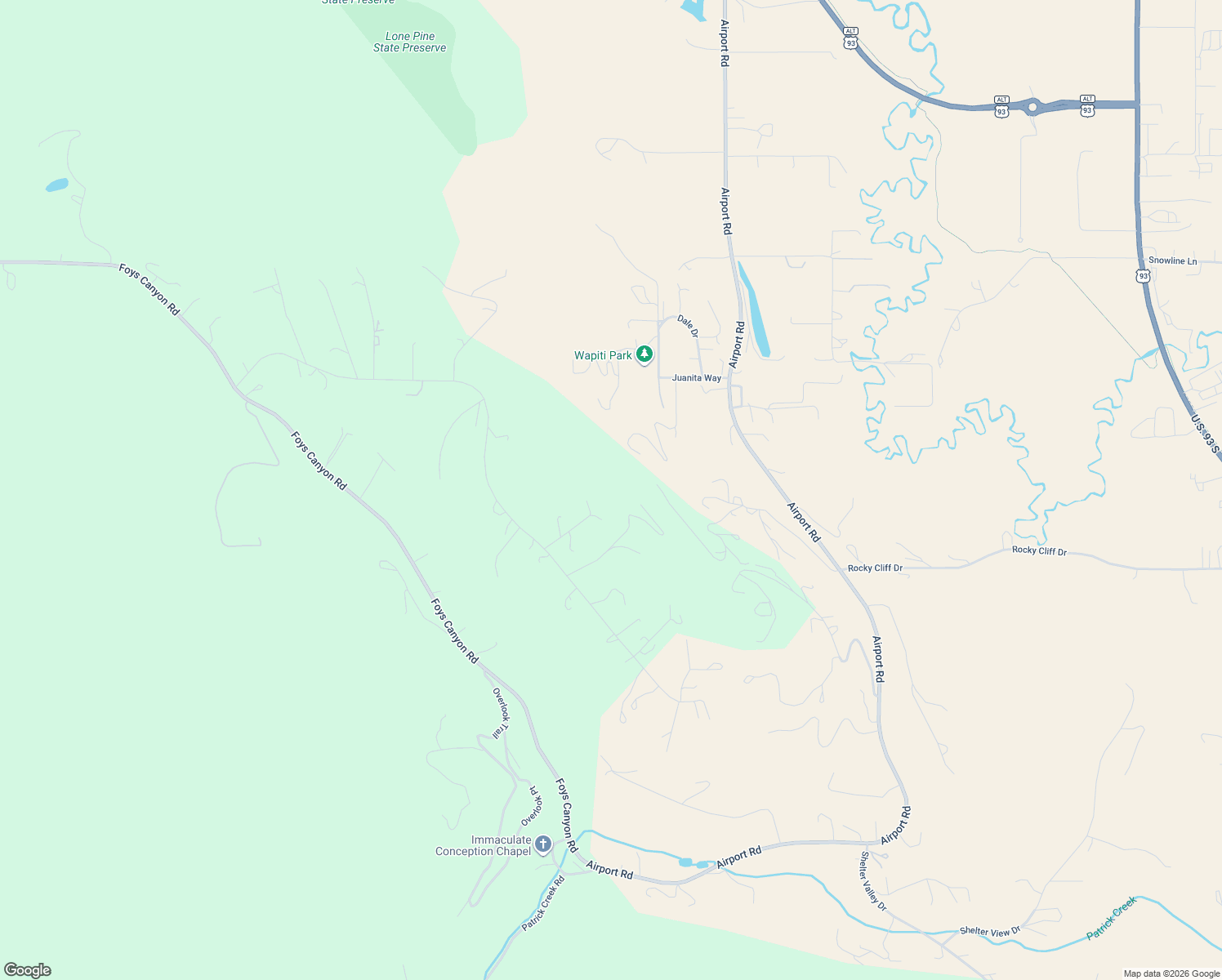 map of restaurants, bars, coffee shops, grocery stores, and more near 418 Orchard Ridge Road in Kalispell