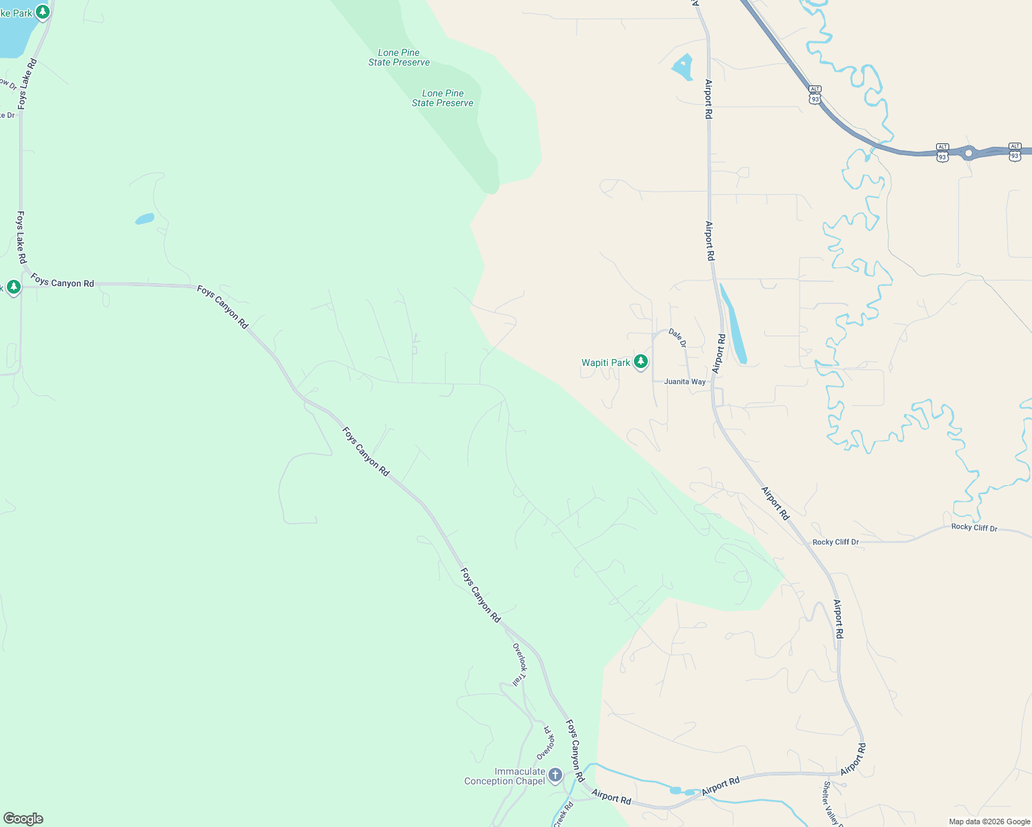 map of restaurants, bars, coffee shops, grocery stores, and more near 396-420 Orchard Ridge Road in Kalispell