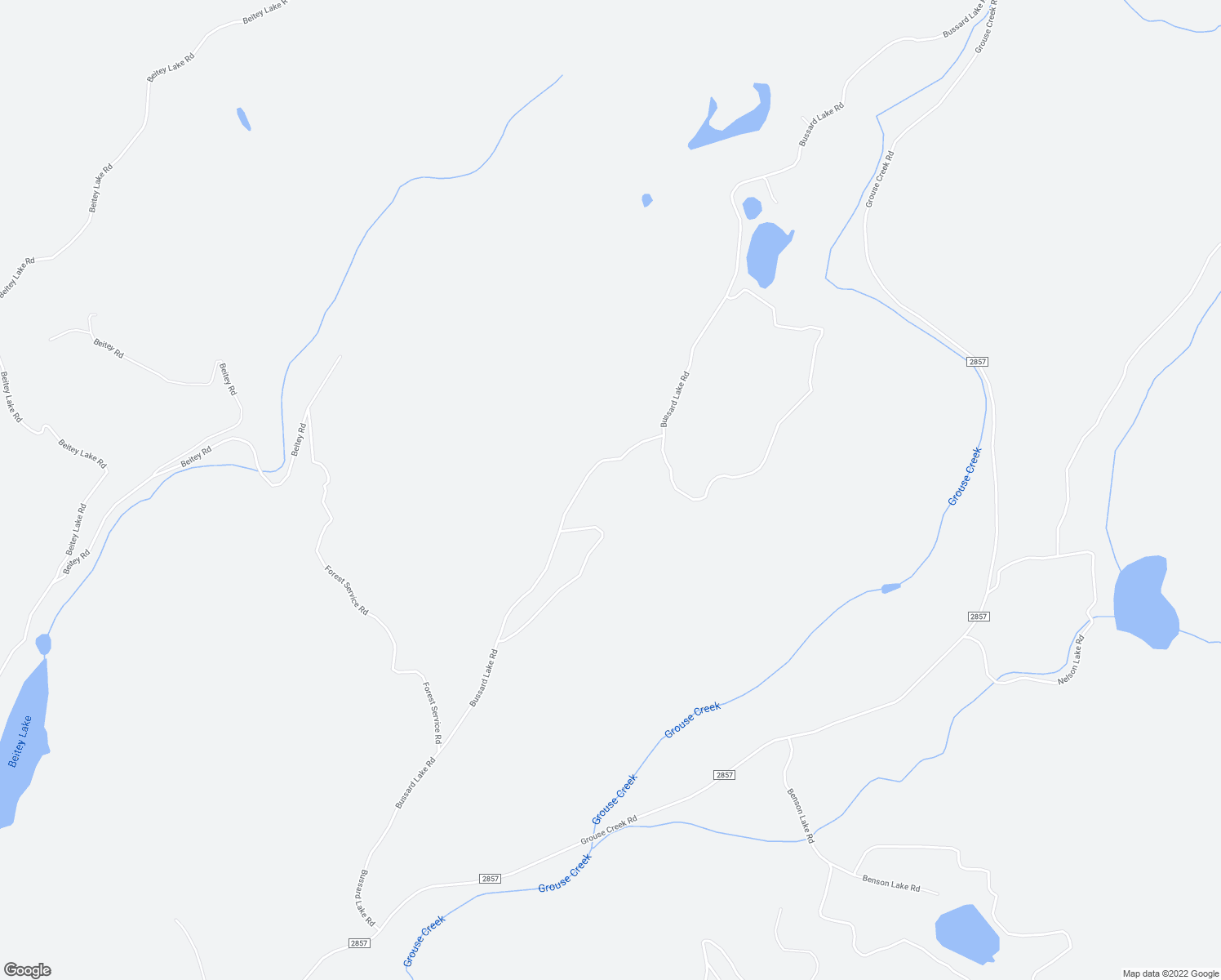 map of restaurants, bars, coffee shops, grocery stores, and more near 4246 Bussard Lake Road in Loon Lake