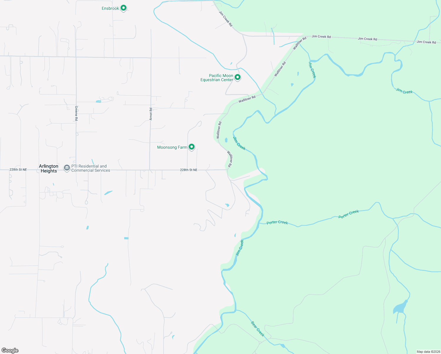 map of restaurants, bars, coffee shops, grocery stores, and more near 14214 228th Street Northeast in Arlington