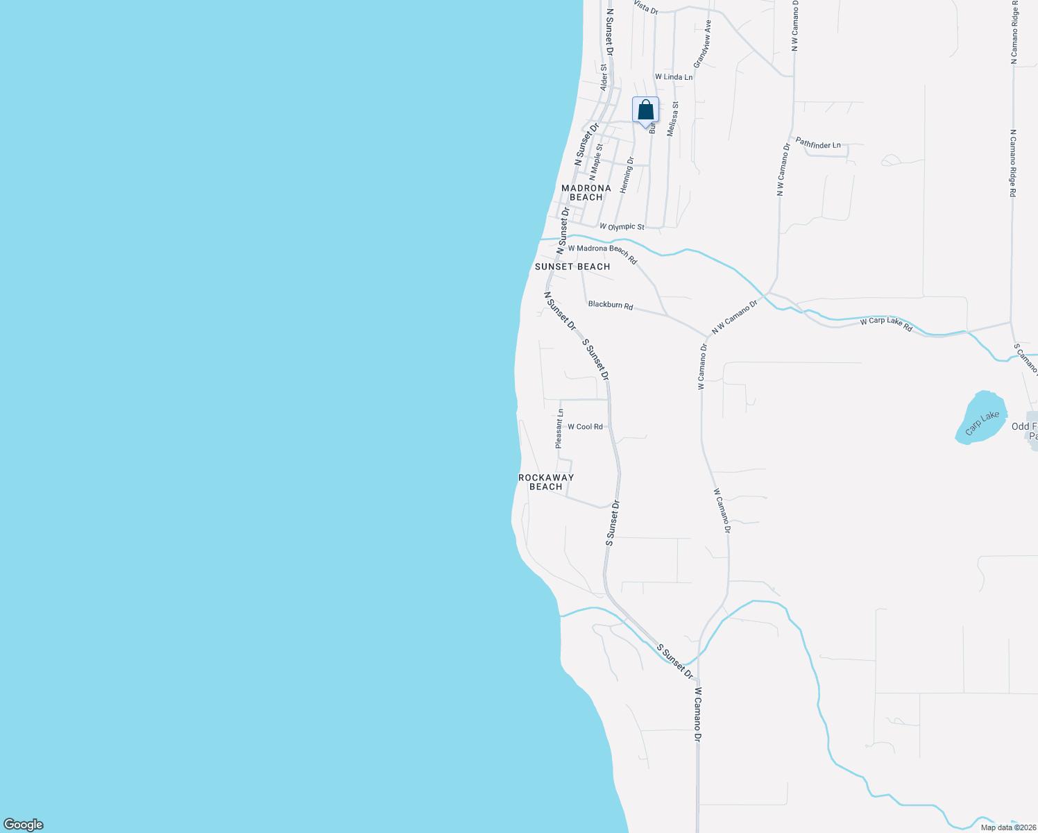 map of restaurants, bars, coffee shops, grocery stores, and more near 1085 Rockaway Lane in Camano