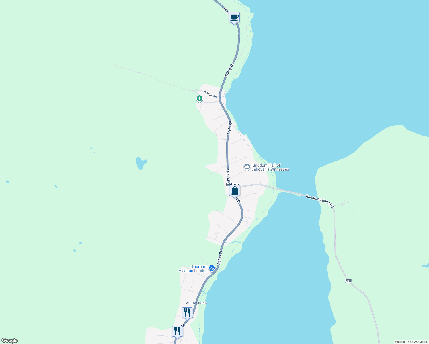 map of restaurants, bars, coffee shops, grocery stores, and more near 16 Main Road in Lethbridge