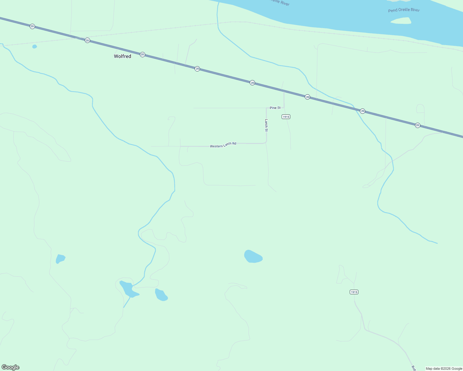 map of restaurants, bars, coffee shops, grocery stores, and more near Mount Drive in Pend Oreille County