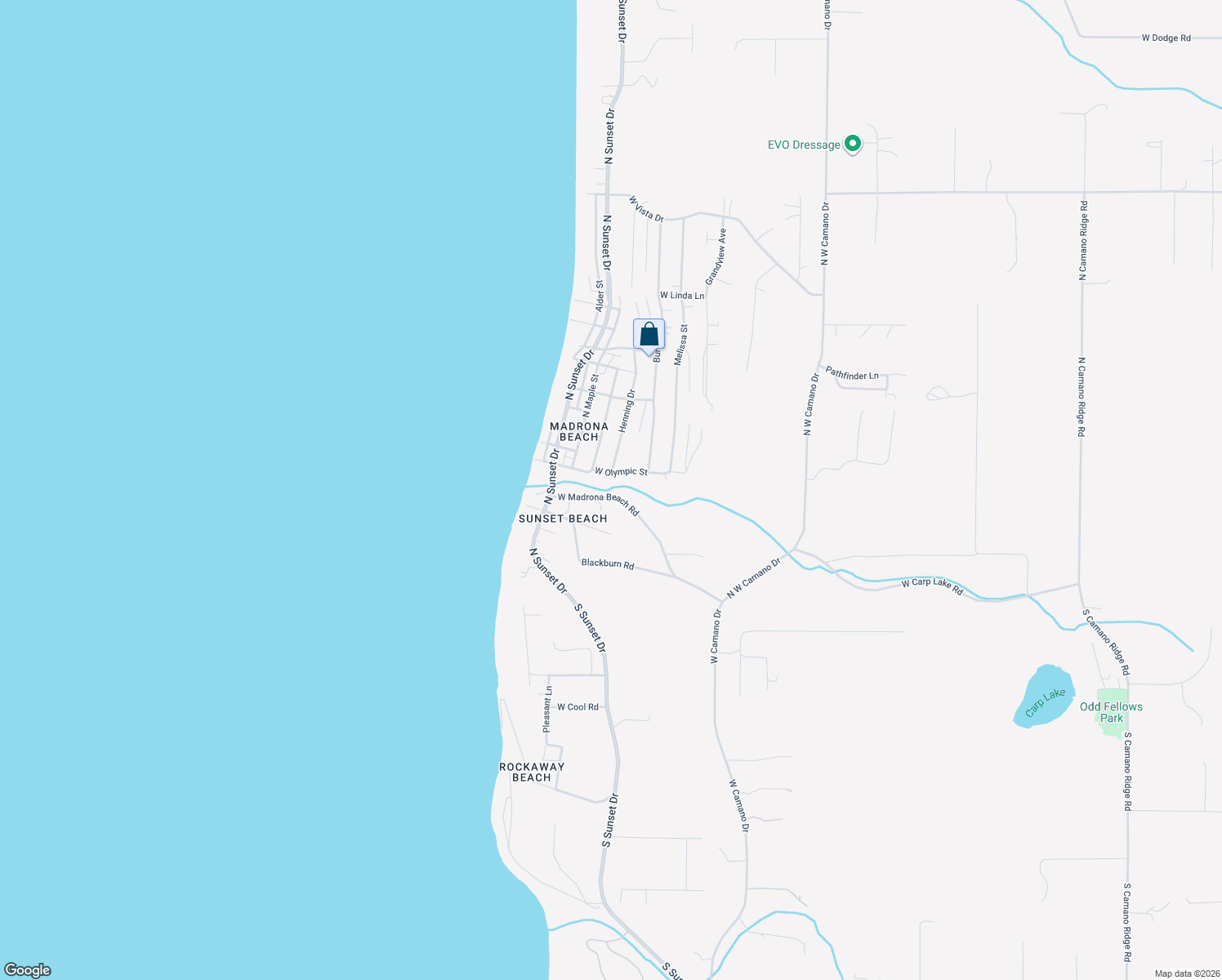 map of restaurants, bars, coffee shops, grocery stores, and more near 888 West Olympic Street in Camano