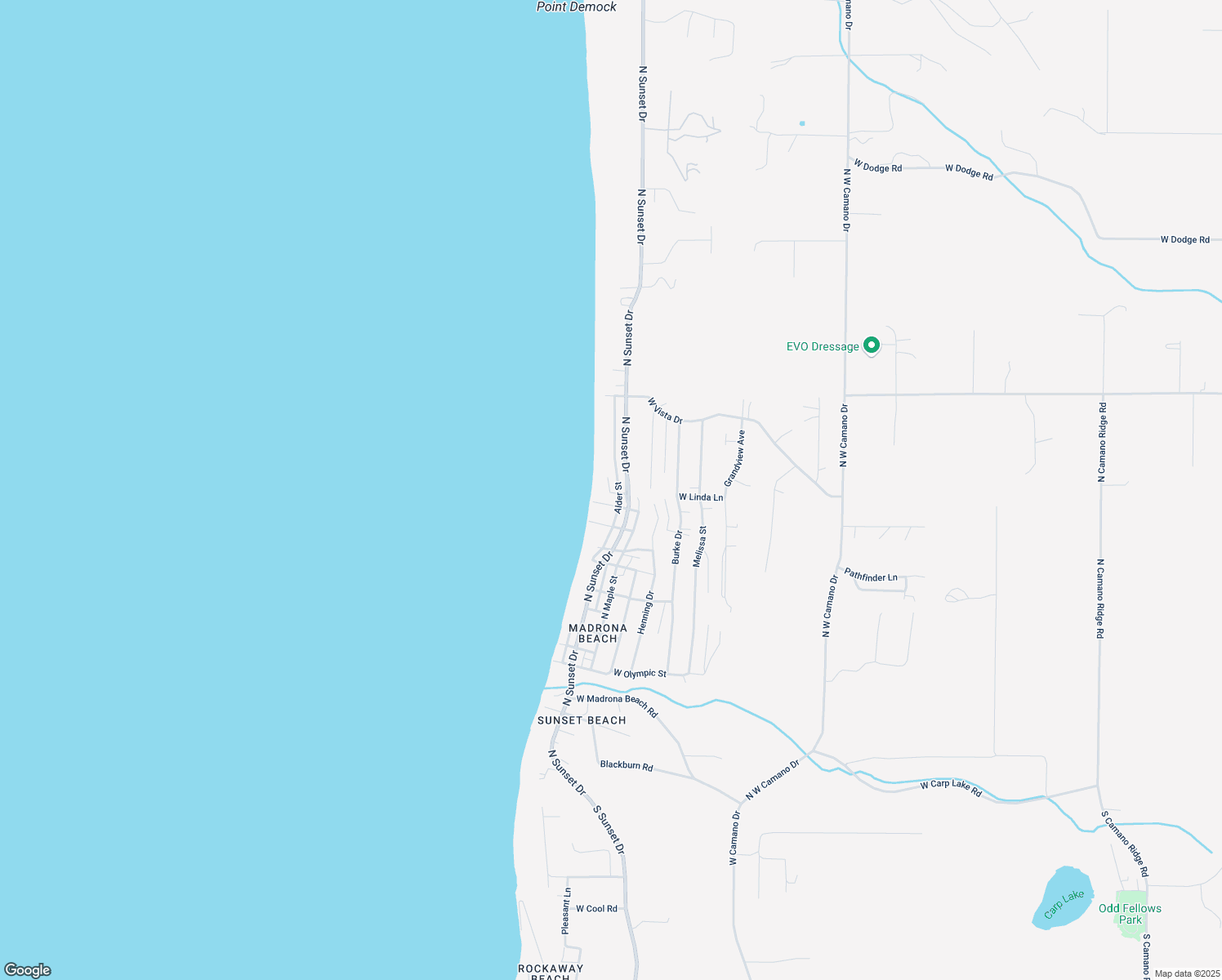 map of restaurants, bars, coffee shops, grocery stores, and more near 299 Alder Street in Camano