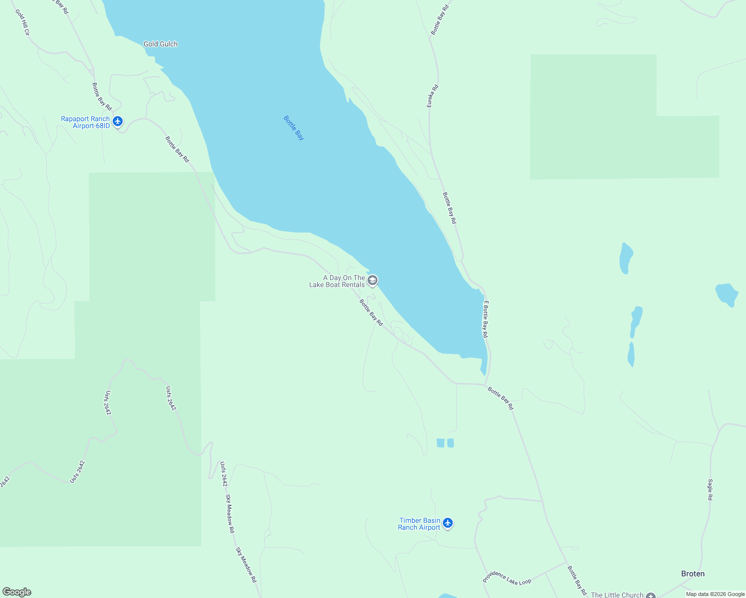 map of restaurants, bars, coffee shops, grocery stores, and more near Festive Lane in Sagle