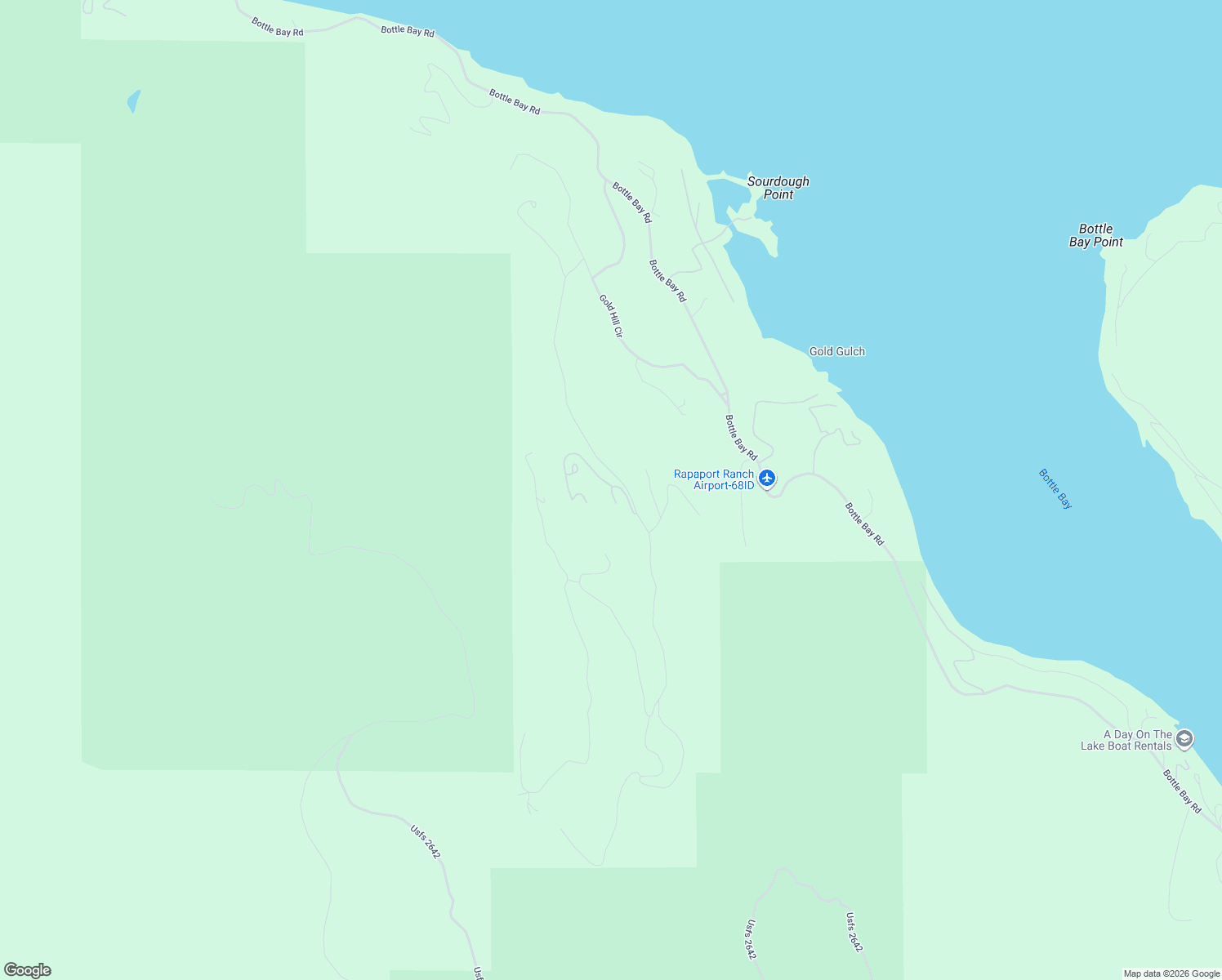 map of restaurants, bars, coffee shops, grocery stores, and more near 615 Less Traveled Road in Sagle