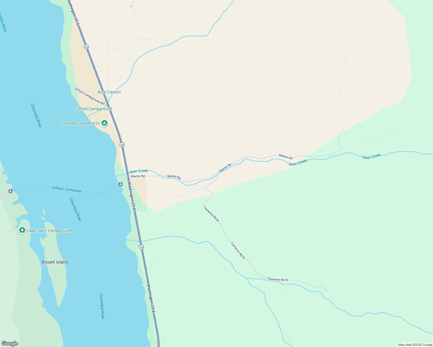 map of restaurants, bars, coffee shops, grocery stores, and more near 3626 Martin Road in Gifford