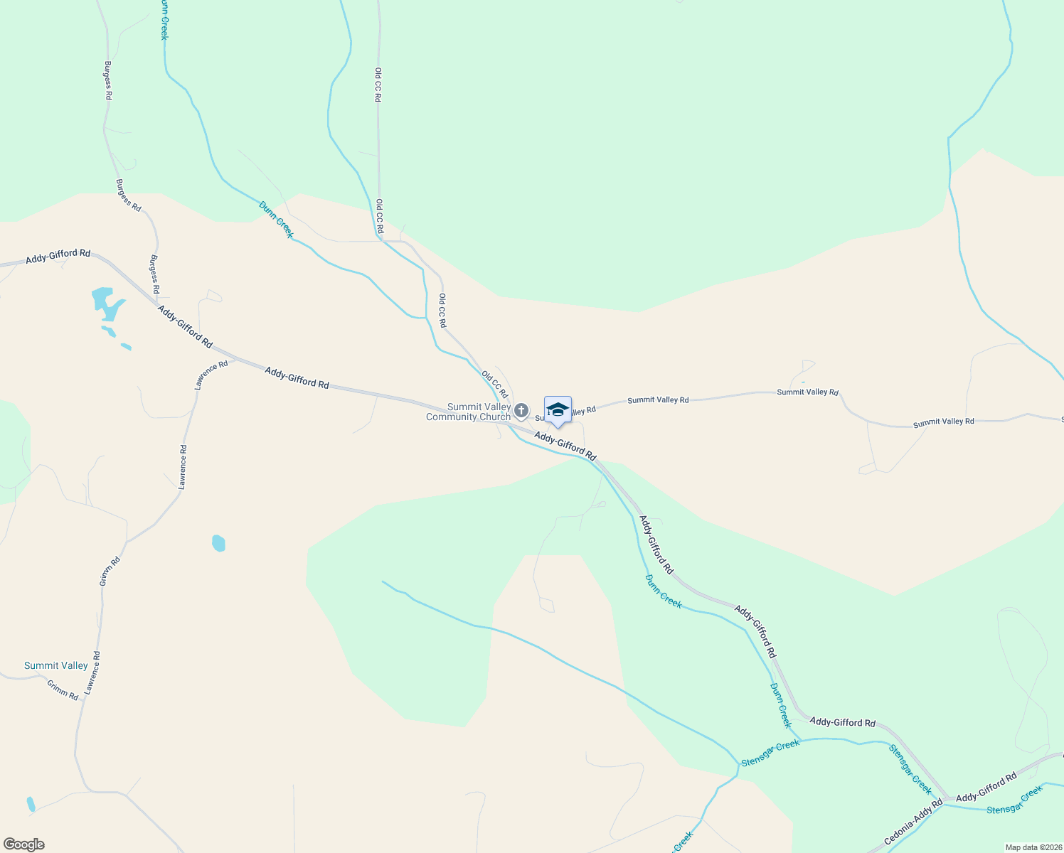 map of restaurants, bars, coffee shops, grocery stores, and more near 2371 Summit Valley Road in Addy