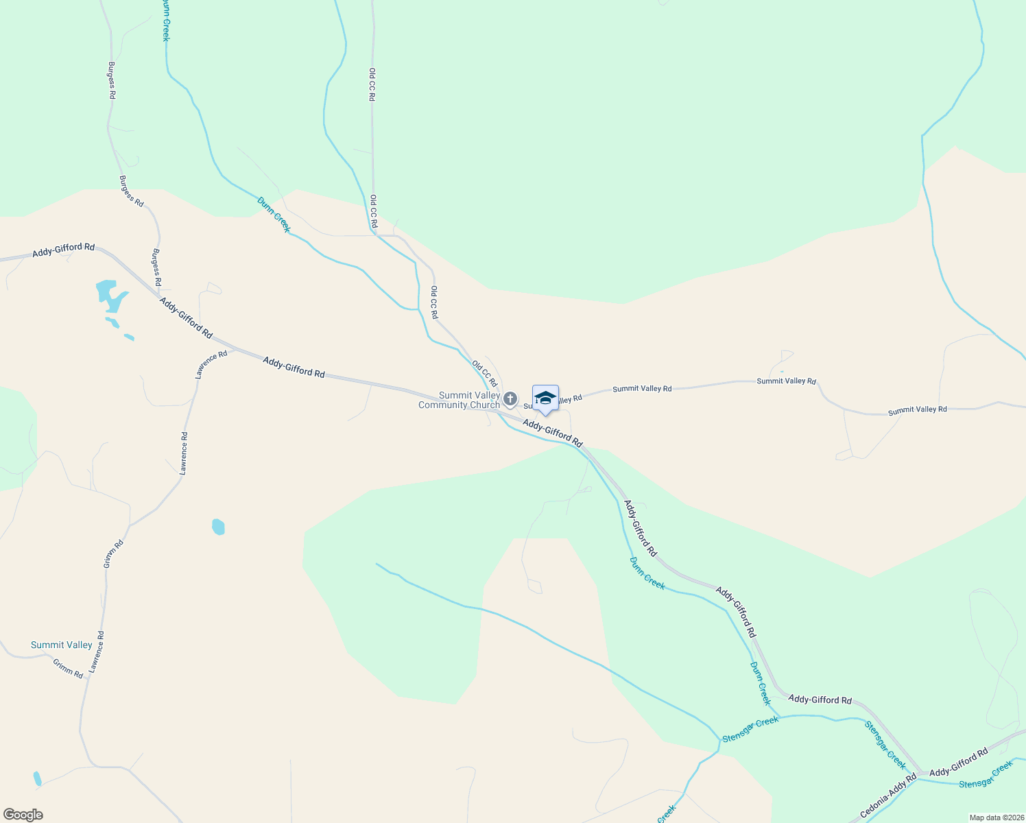 map of restaurants, bars, coffee shops, grocery stores, and more near 2371 Summit Valley Road in Addy