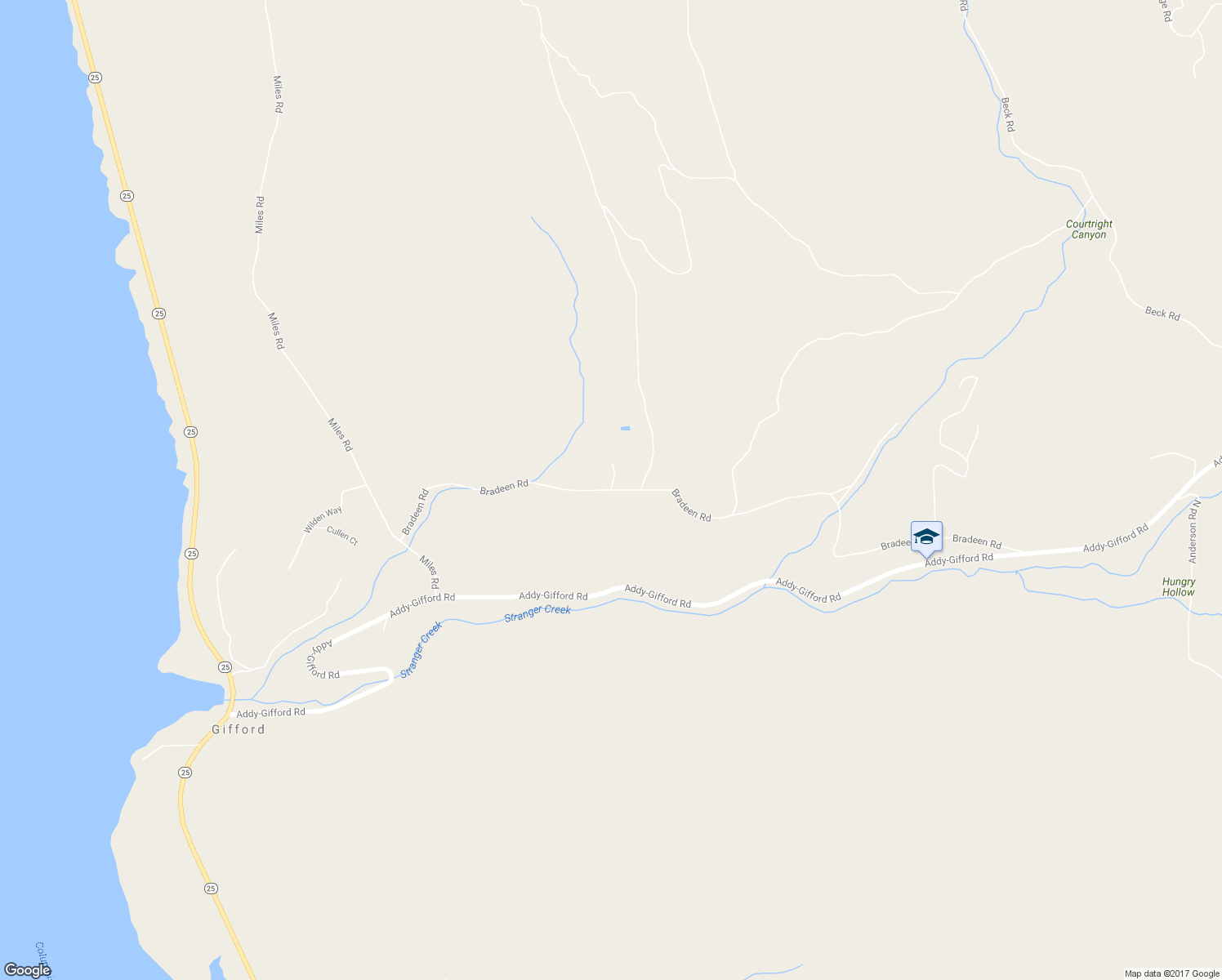 map of restaurants, bars, coffee shops, grocery stores, and more near 3305 Bradeen Road in Rice