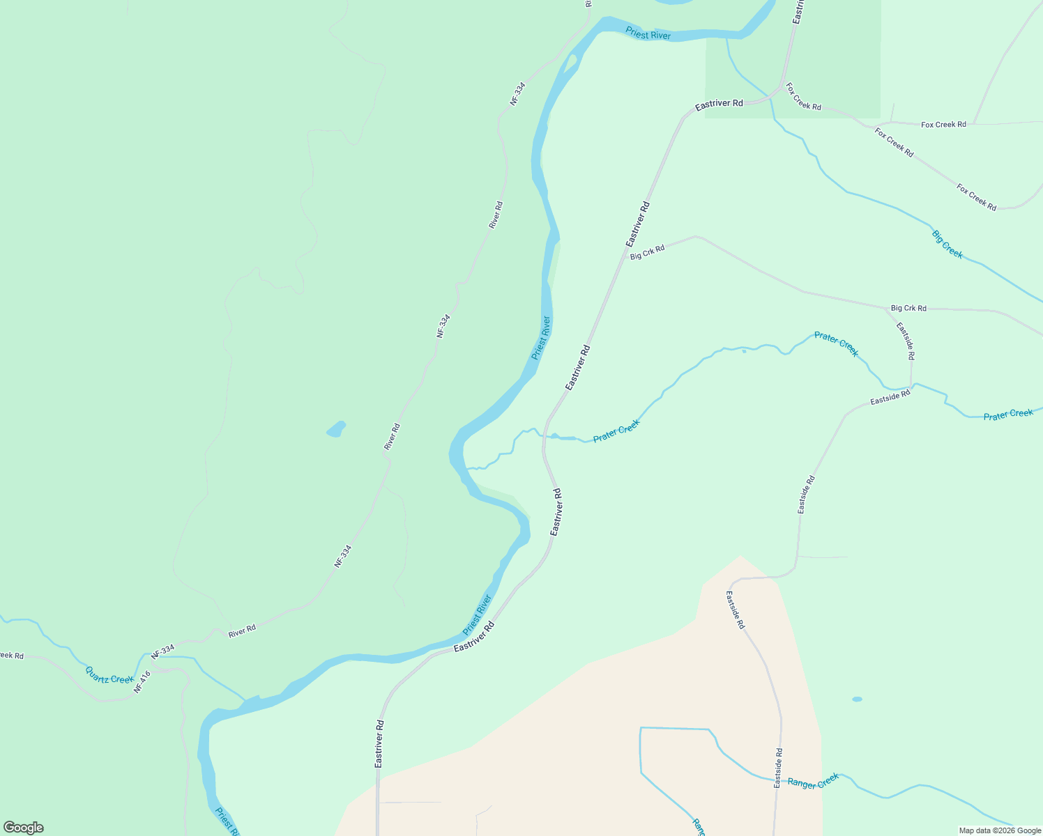 map of restaurants, bars, coffee shops, grocery stores, and more near 536-622 East River Road in Priest River