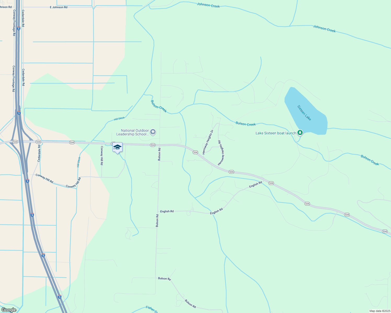 map of restaurants, bars, coffee shops, grocery stores, and more near 20340 Washington 534 in Mount Vernon