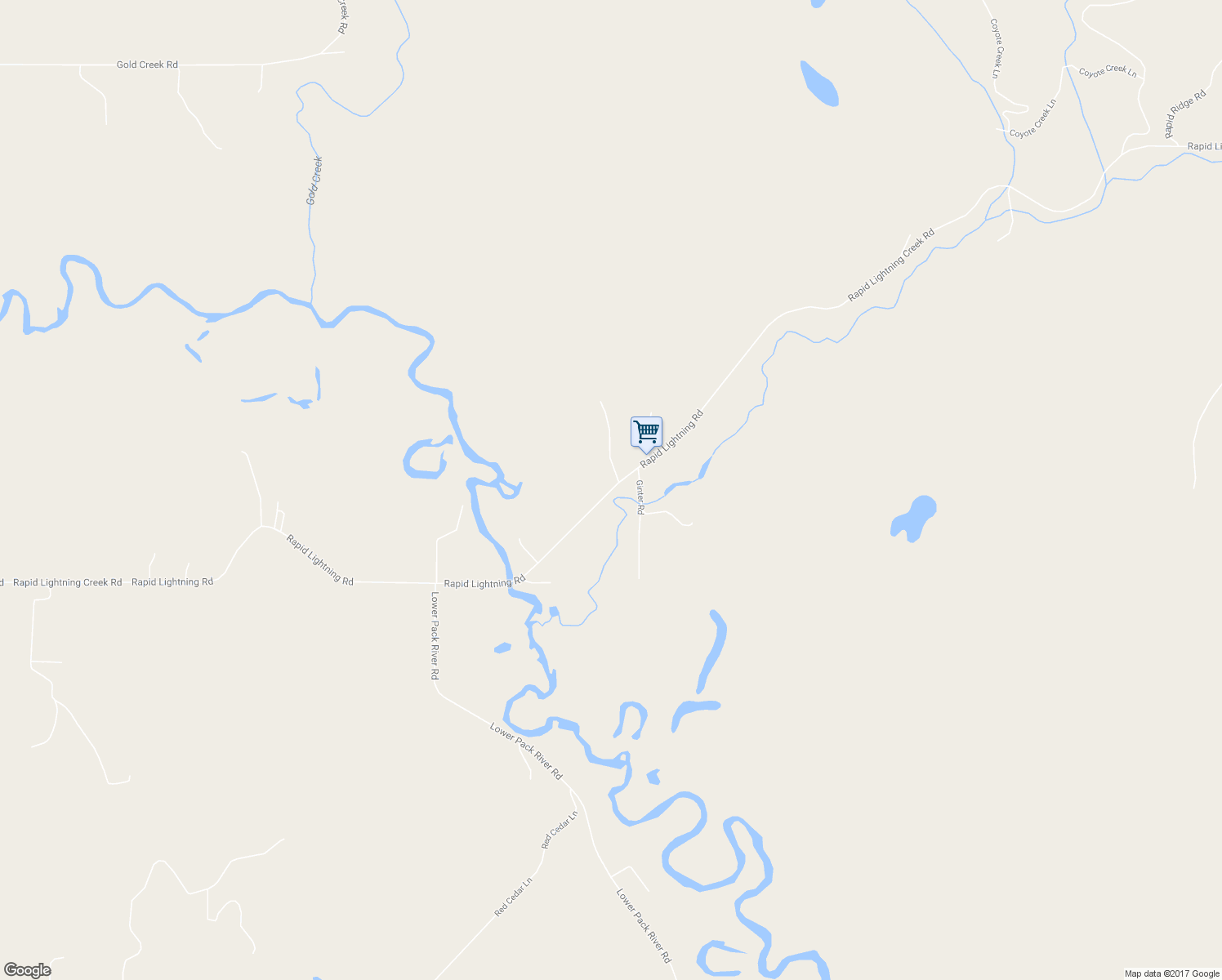 map of restaurants, bars, coffee shops, grocery stores, and more near 1891 Rapid Lightning Road in Sandpoint