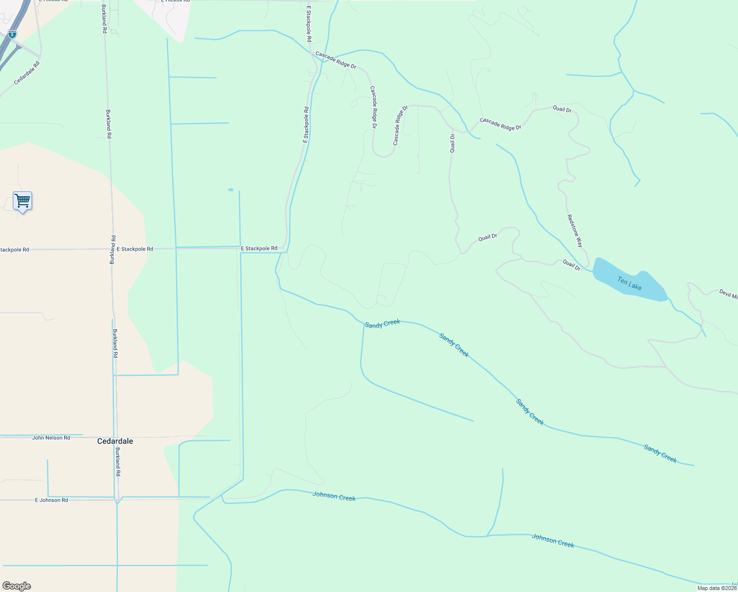 map of restaurants, bars, coffee shops, grocery stores, and more near Benson Ridge in Mount Vernon