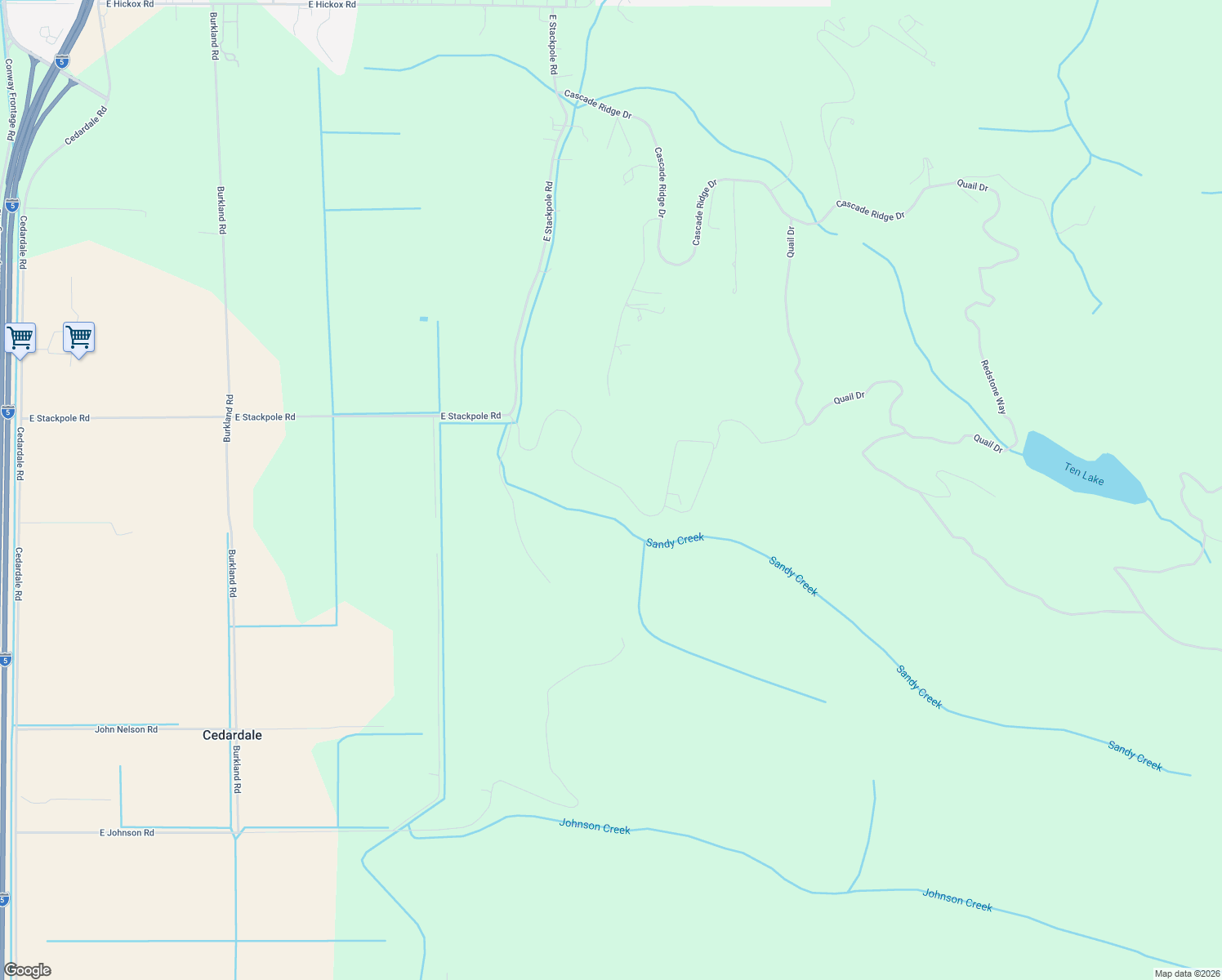 map of restaurants, bars, coffee shops, grocery stores, and more near 20400 Benson Ridge in Mount Vernon