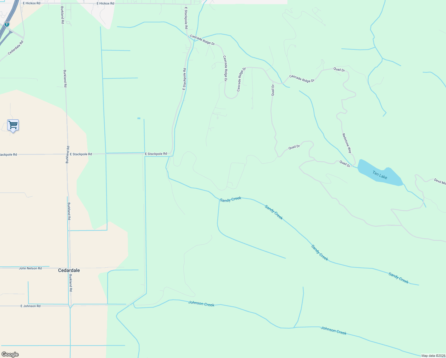 map of restaurants, bars, coffee shops, grocery stores, and more near Benson Ridge in Mount Vernon