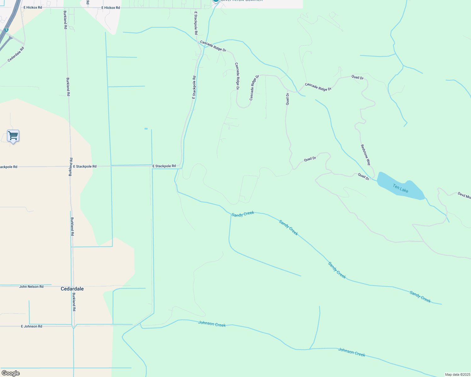 map of restaurants, bars, coffee shops, grocery stores, and more near 20555 Benson Ridge in Mount Vernon