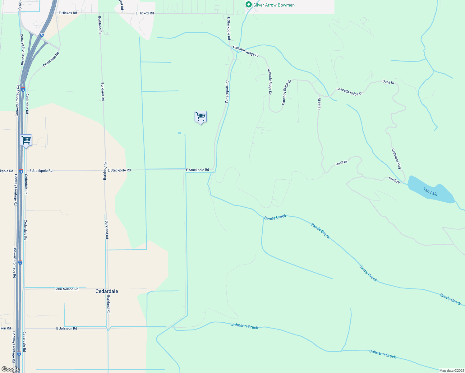 map of restaurants, bars, coffee shops, grocery stores, and more near 20380 Benson Ridge in Mount Vernon