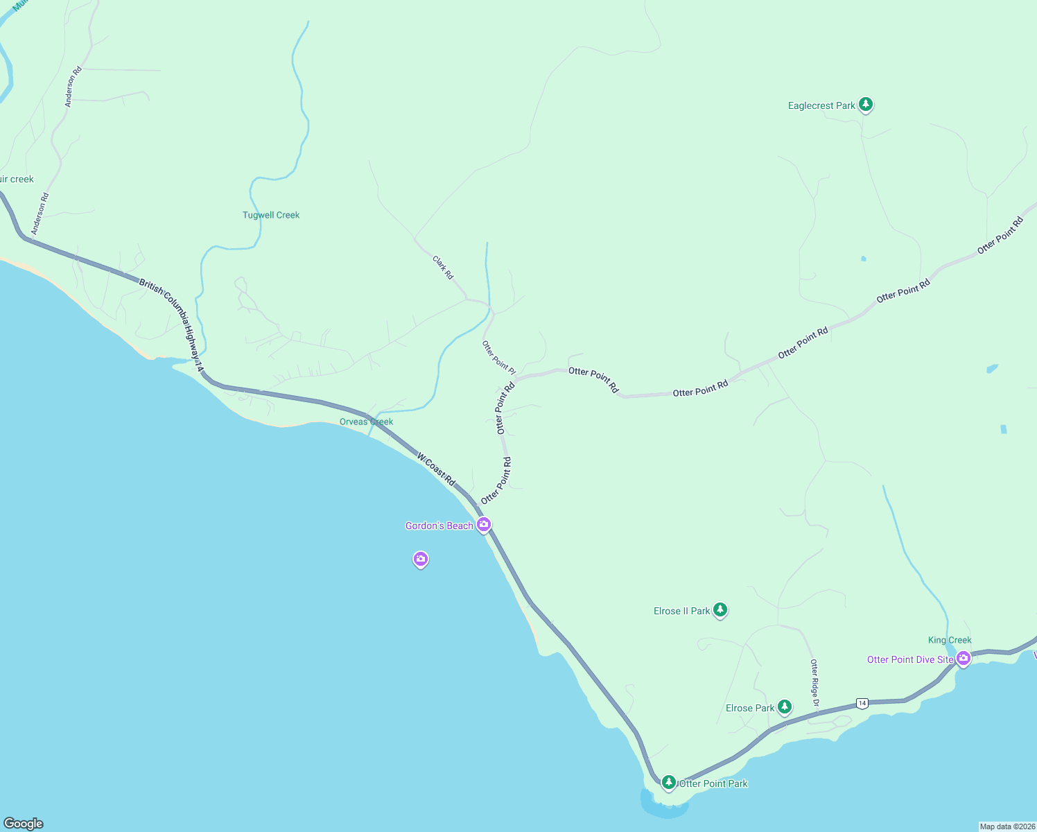 map of restaurants, bars, coffee shops, grocery stores, and more near 4538 Otter Point Road in Sooke