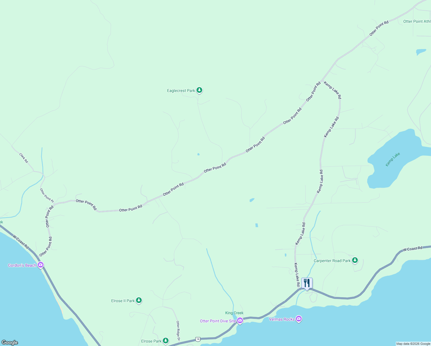 map of restaurants, bars, coffee shops, grocery stores, and more near 4090 Otter Point Road in Sooke