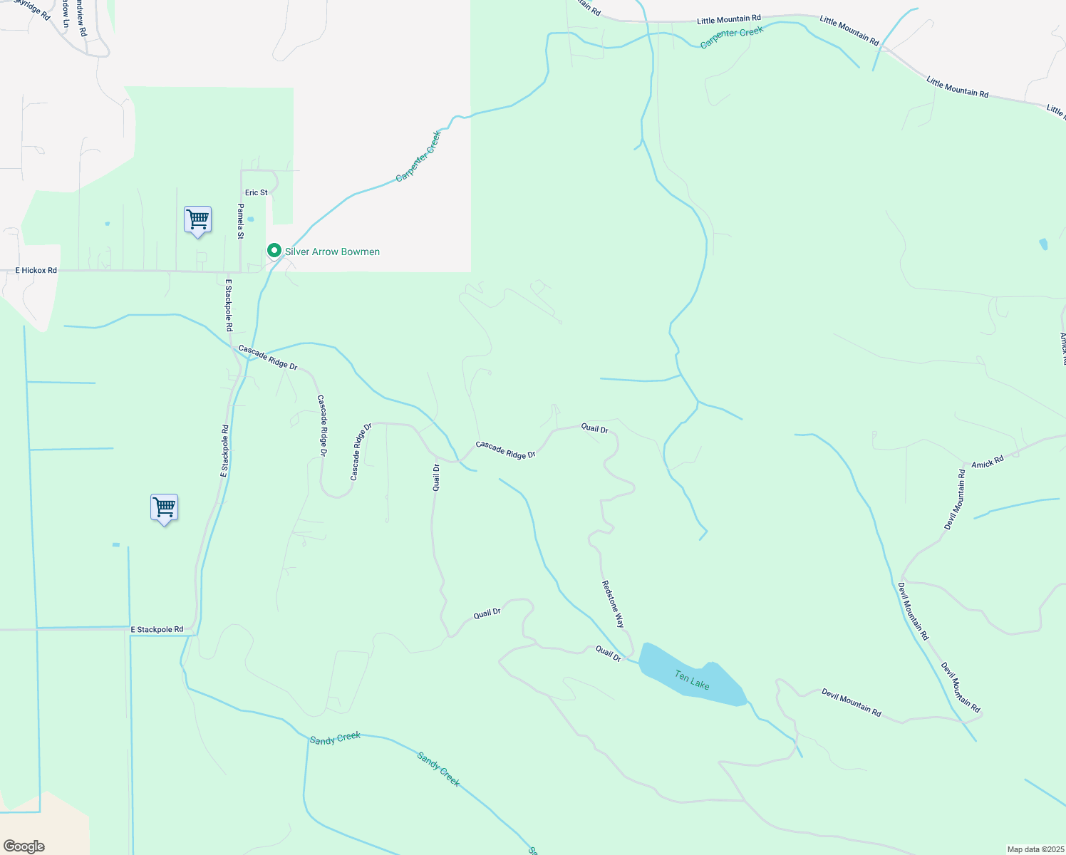 map of restaurants, bars, coffee shops, grocery stores, and more near 18390 Osprey Court in Mount Vernon