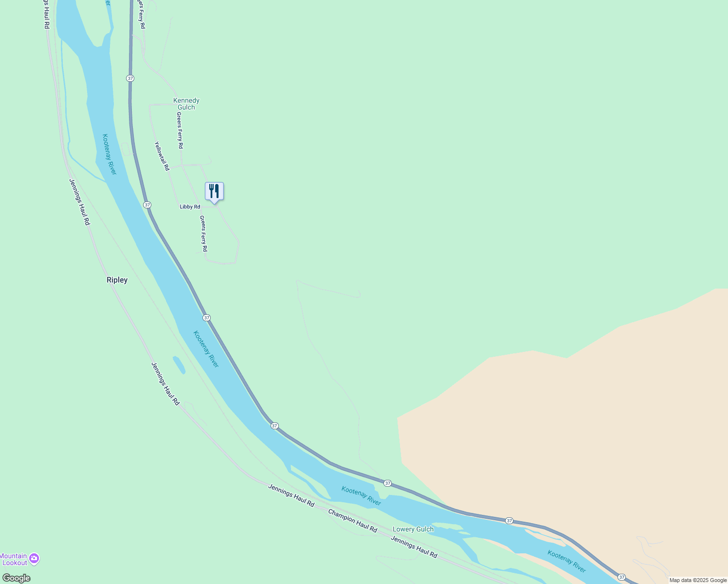 map of restaurants, bars, coffee shops, grocery stores, and more near 391 Nixon Road in Libby