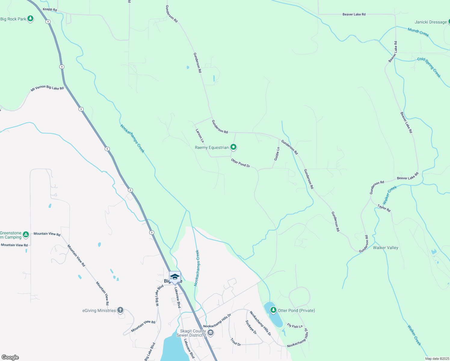 map of restaurants, bars, coffee shops, grocery stores, and more near 16089 Freeway Drive in Mount Vernon