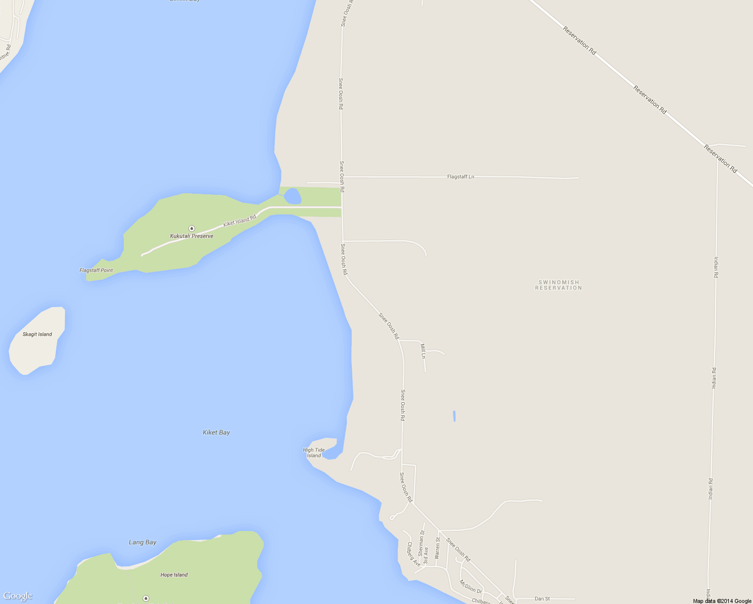 map of restaurants, bars, coffee shops, grocery stores, and more near 15849 Snee Oosh Rd in La Conner