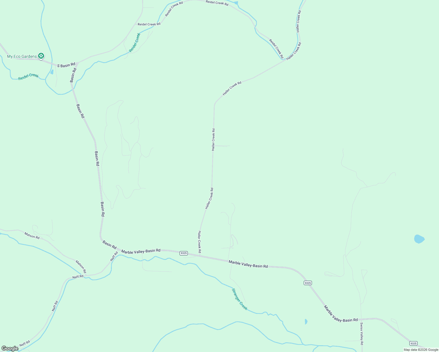 map of restaurants, bars, coffee shops, grocery stores, and more near 1055 Haller Creek Road in Addy