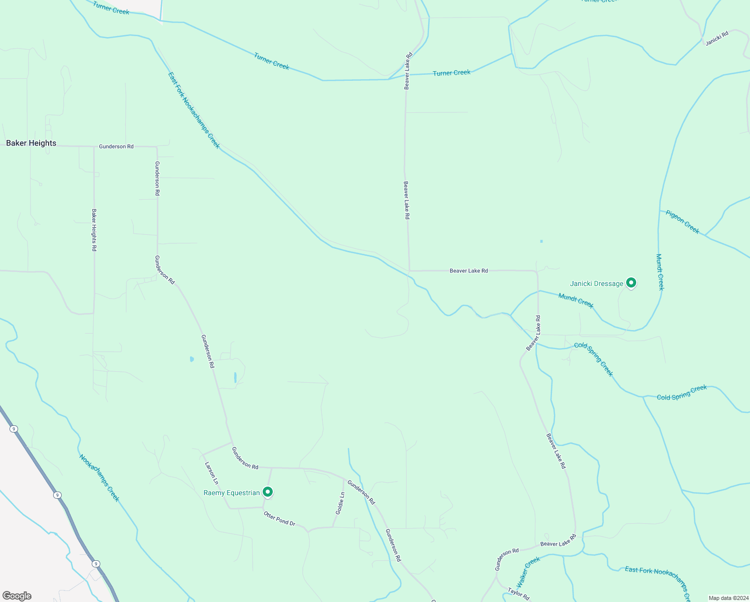 map of restaurants, bars, coffee shops, grocery stores, and more near 14664 Beaver Lake Road in Mount Vernon